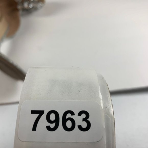 True Religion Braelynn Ankle Wrap Dress Heels 7.5M Jewel Embellished Silver 7963 - Picture 12 of 12